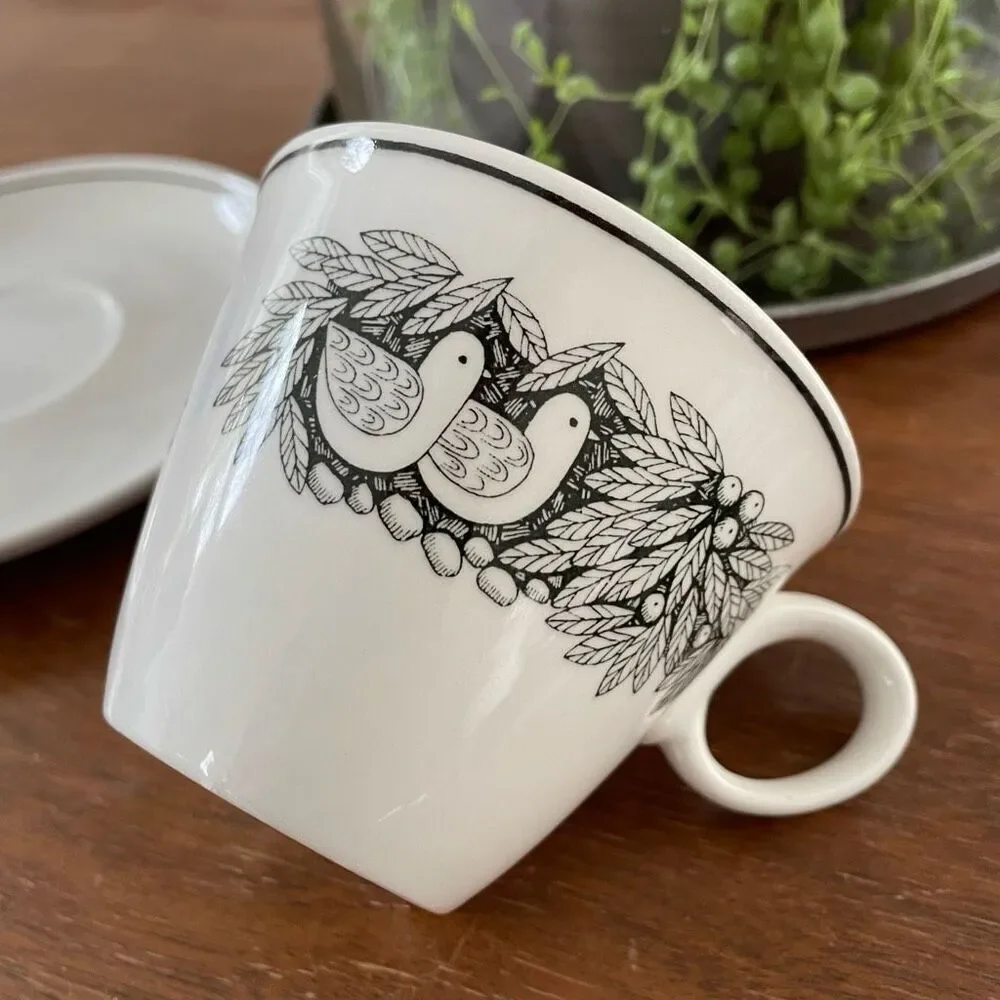 Vintage MCM Franciscan Bird N’ Hand Cup Saucer